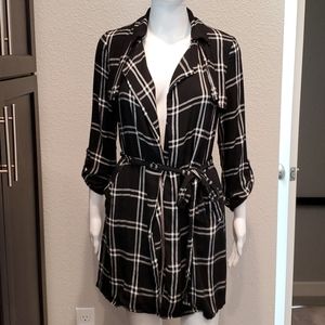Women's plaid shirt dress